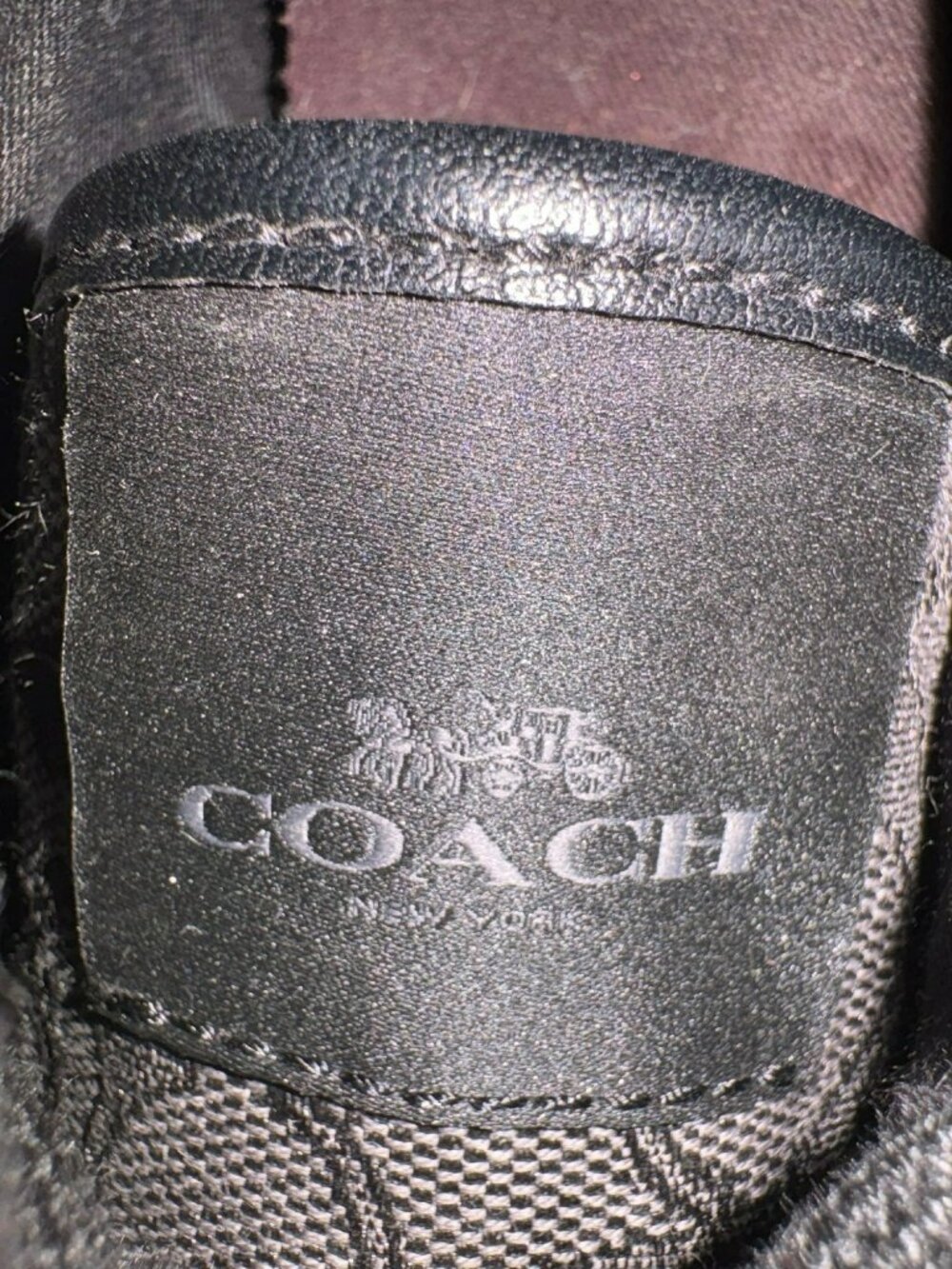 Coach Empire Low-Top Black Signature Canvas Sneakers Size US 8B - Picture 5 of 11
